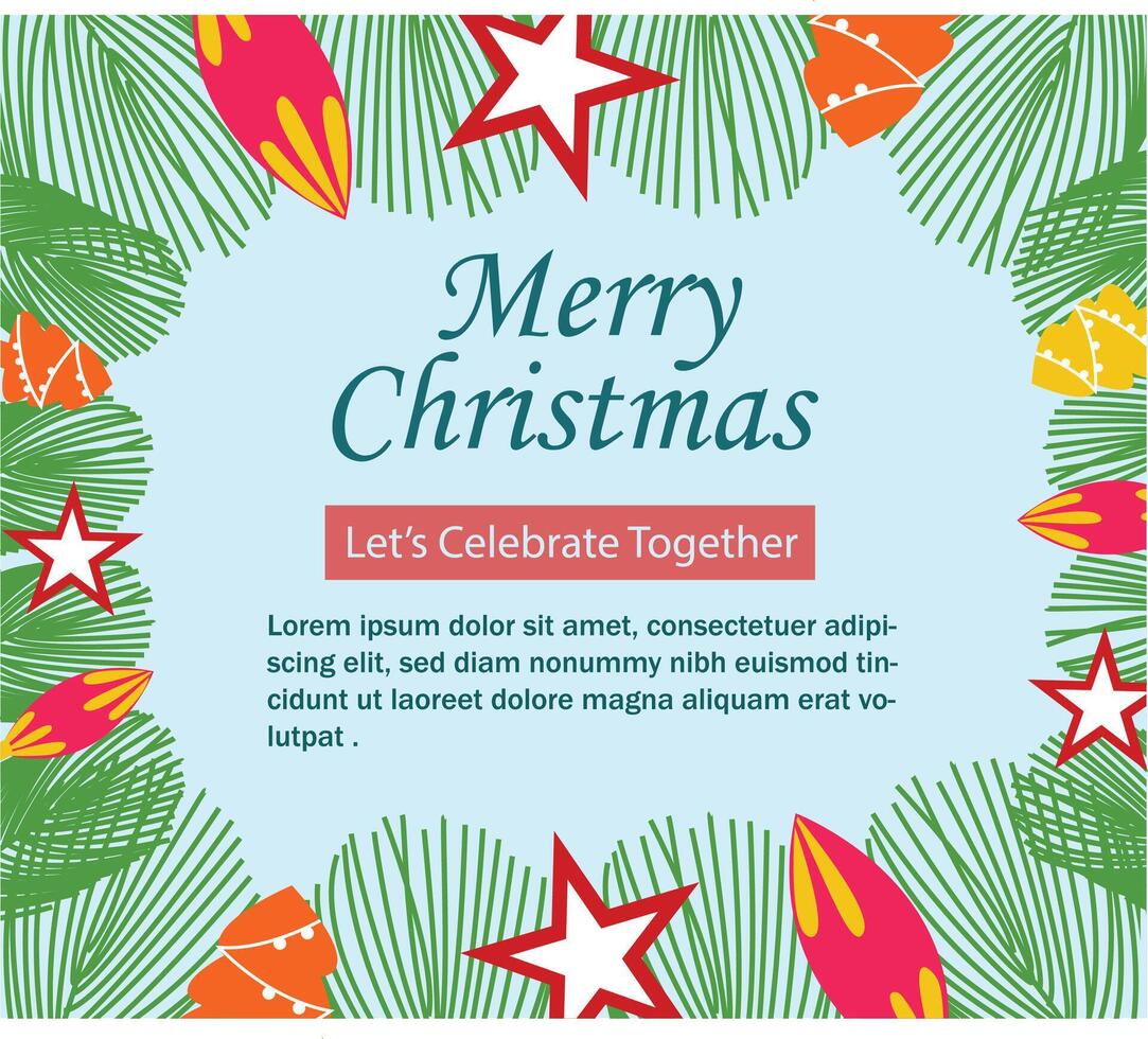 Christmas Party Invitation Card vector