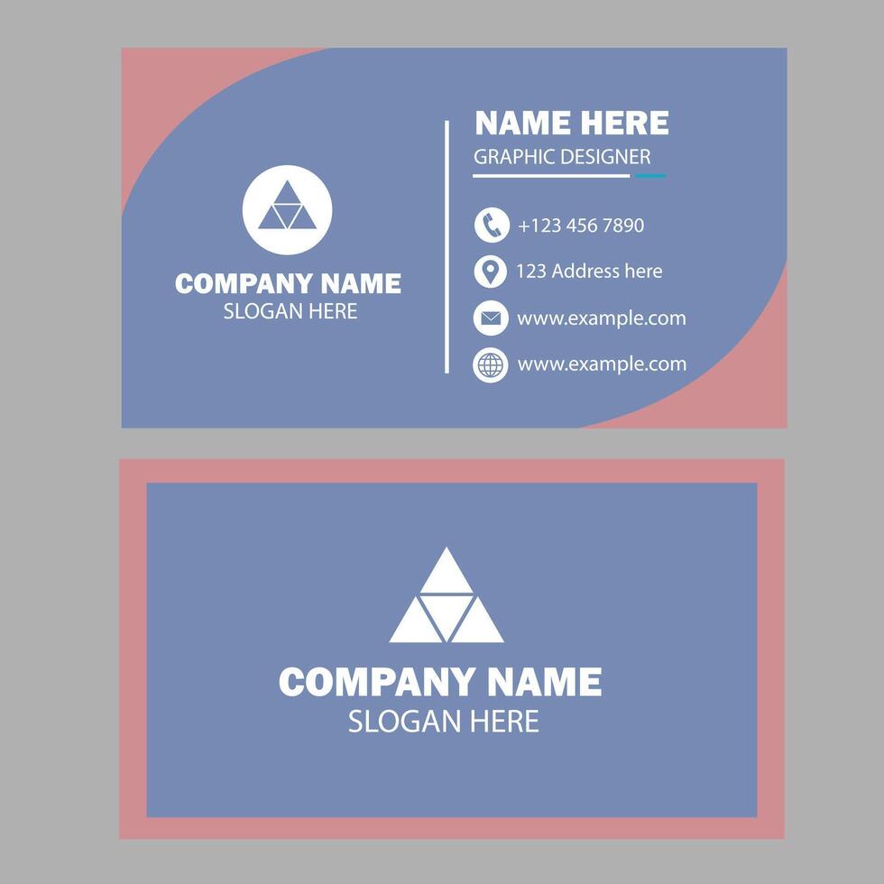 Simple business card design vector
