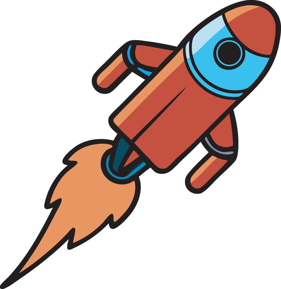 rocket ship icon illustration design vector