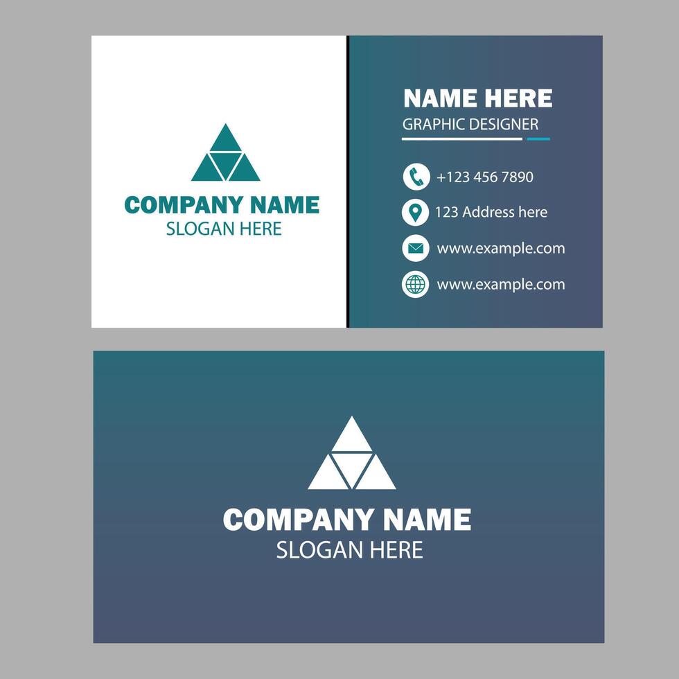 Minimalist business card design vector