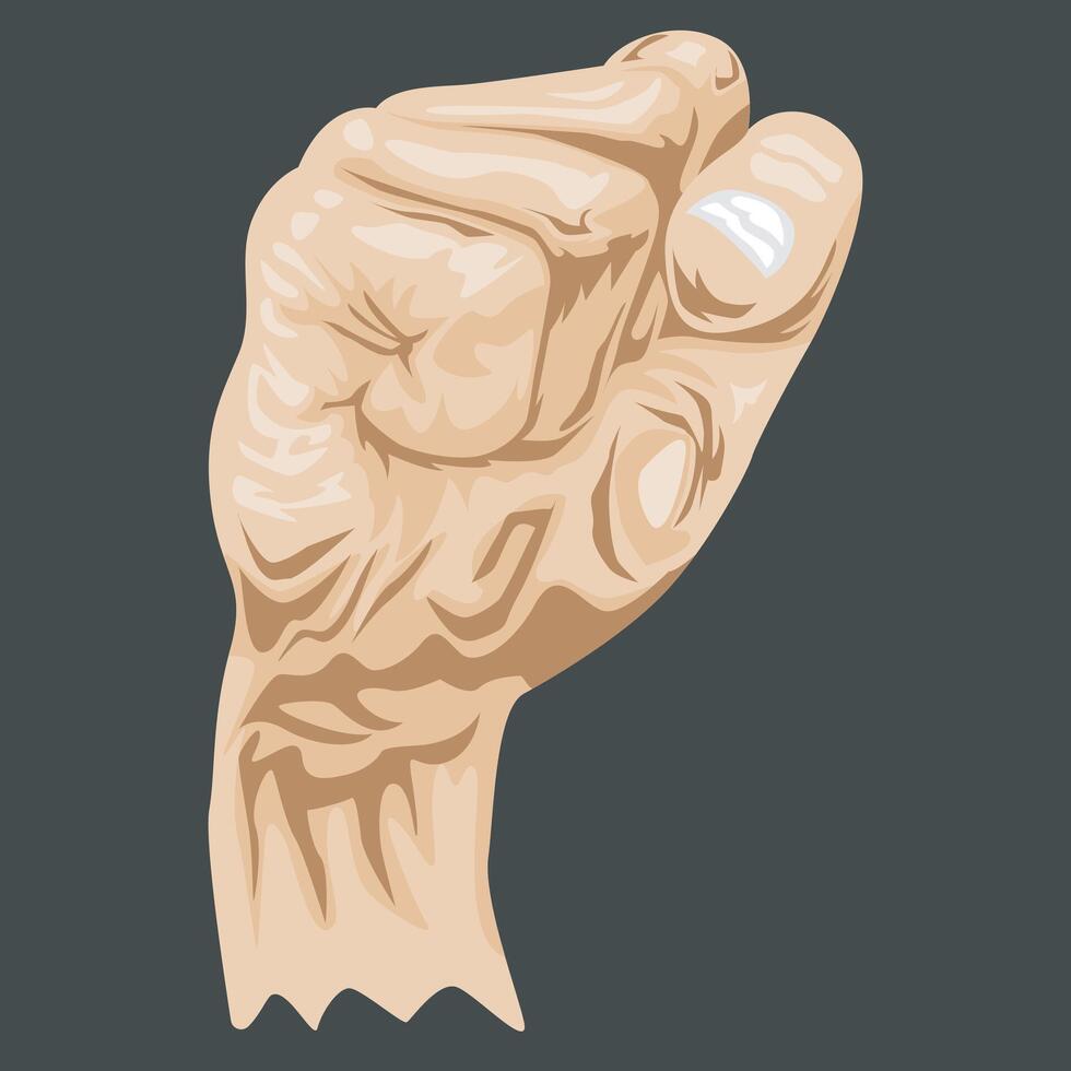 illustration of holding hands, a sign of encouragement and struggle vector