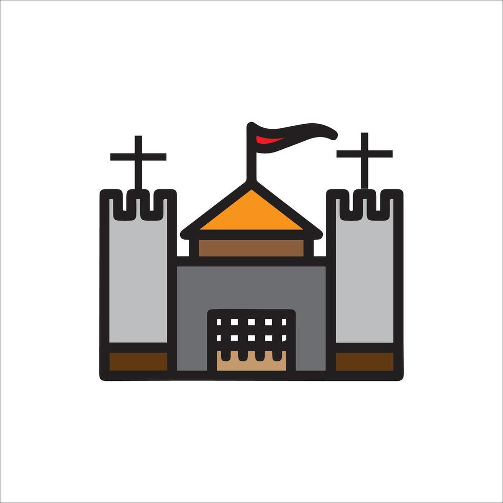 church where Christian worship is held vector