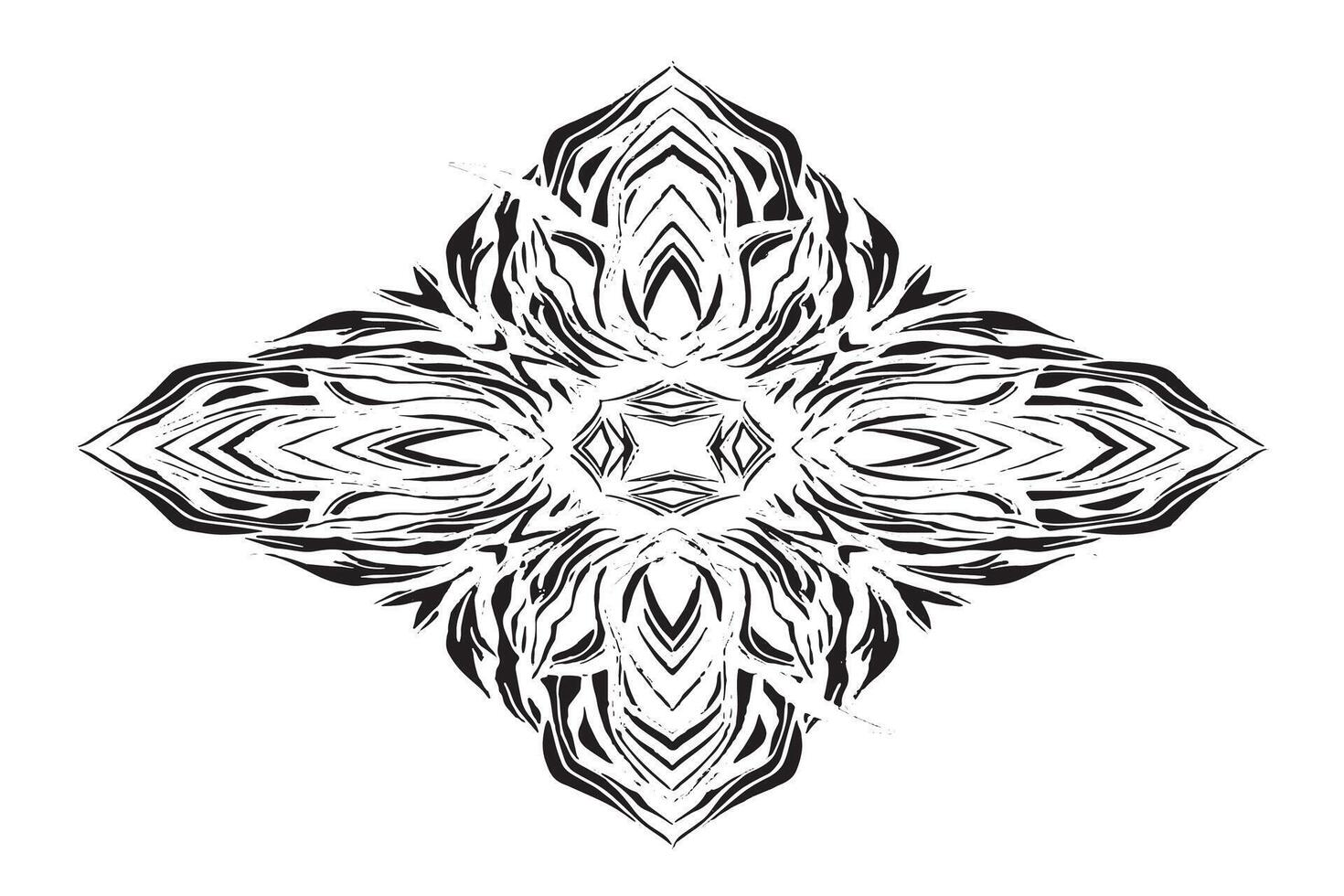 Bold Abstract Monochrome Black Texture on White vector