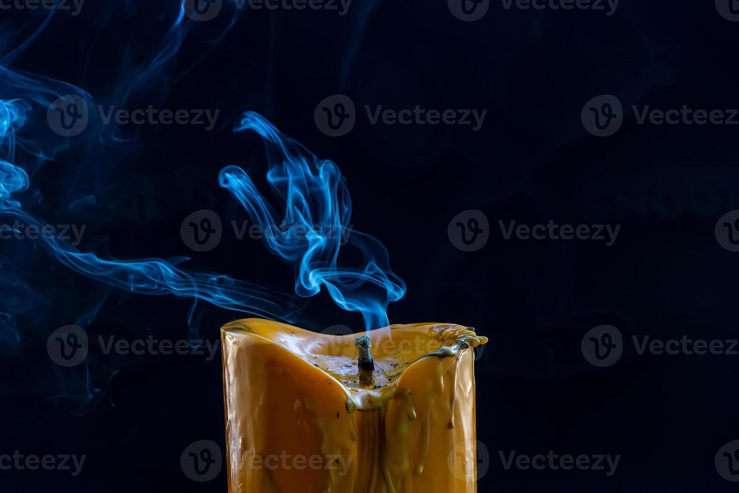Colorful candle smoke photo