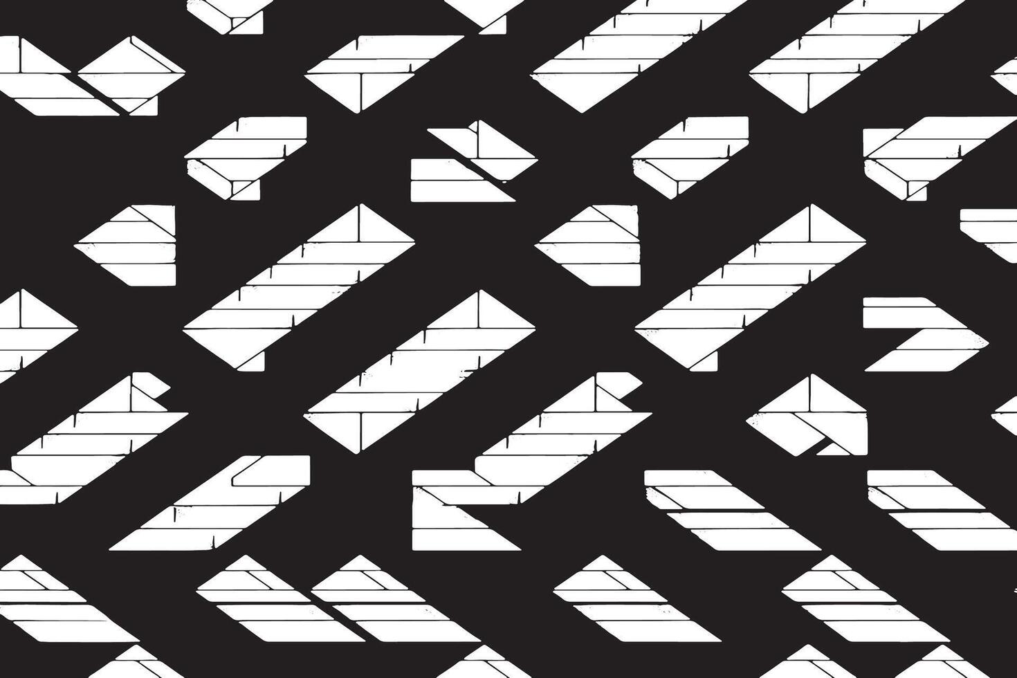 Intricate Monochrome Black Texture Art on White Background vector