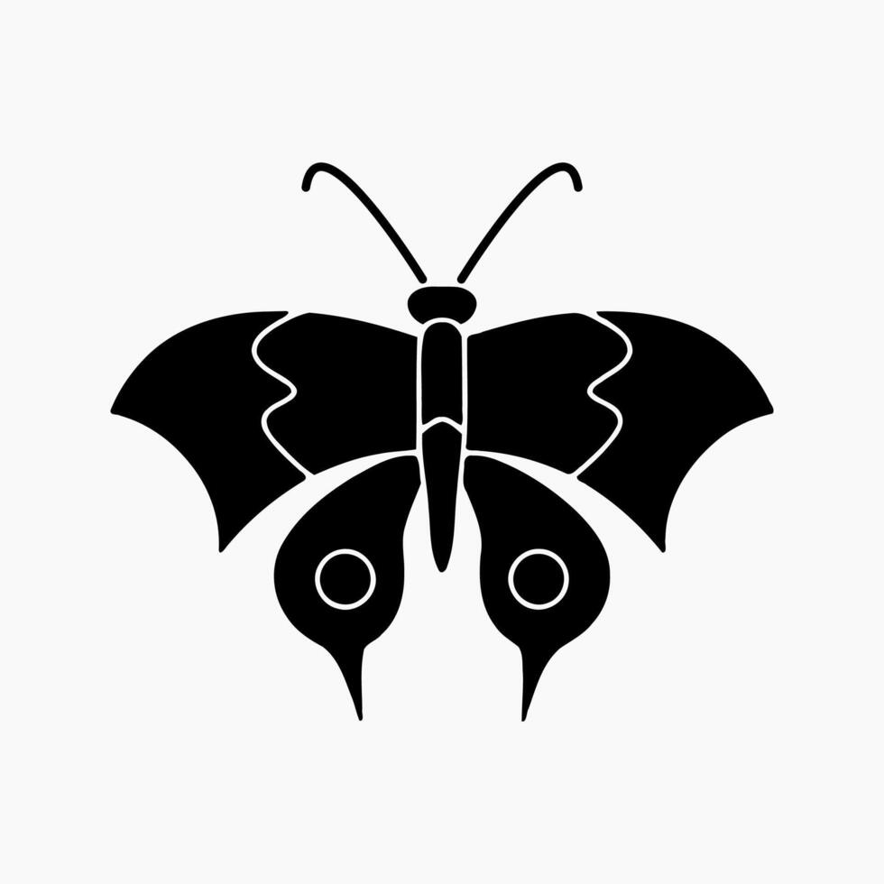 Design Illustration graphic of butterfly solid icon. Suitable for anything related to animals vector