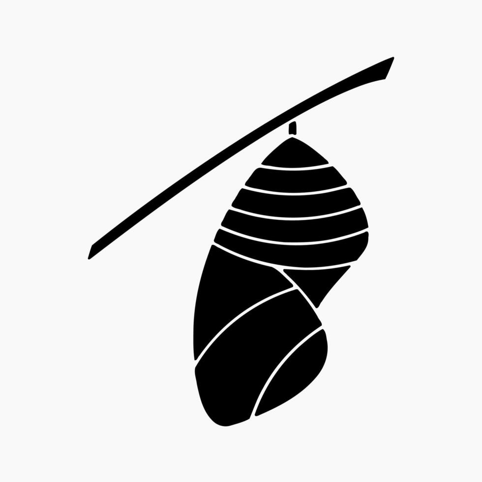 Design Illustration graphic of cocoon solid icon. Suitable for anything related to animals vector