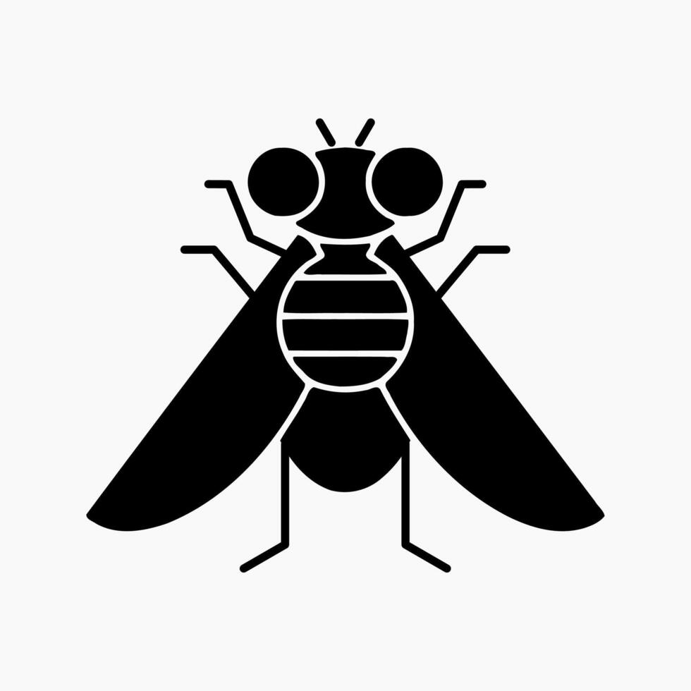 Design Illustration graphic of fly solid icon. Suitable for anything related to animals vector