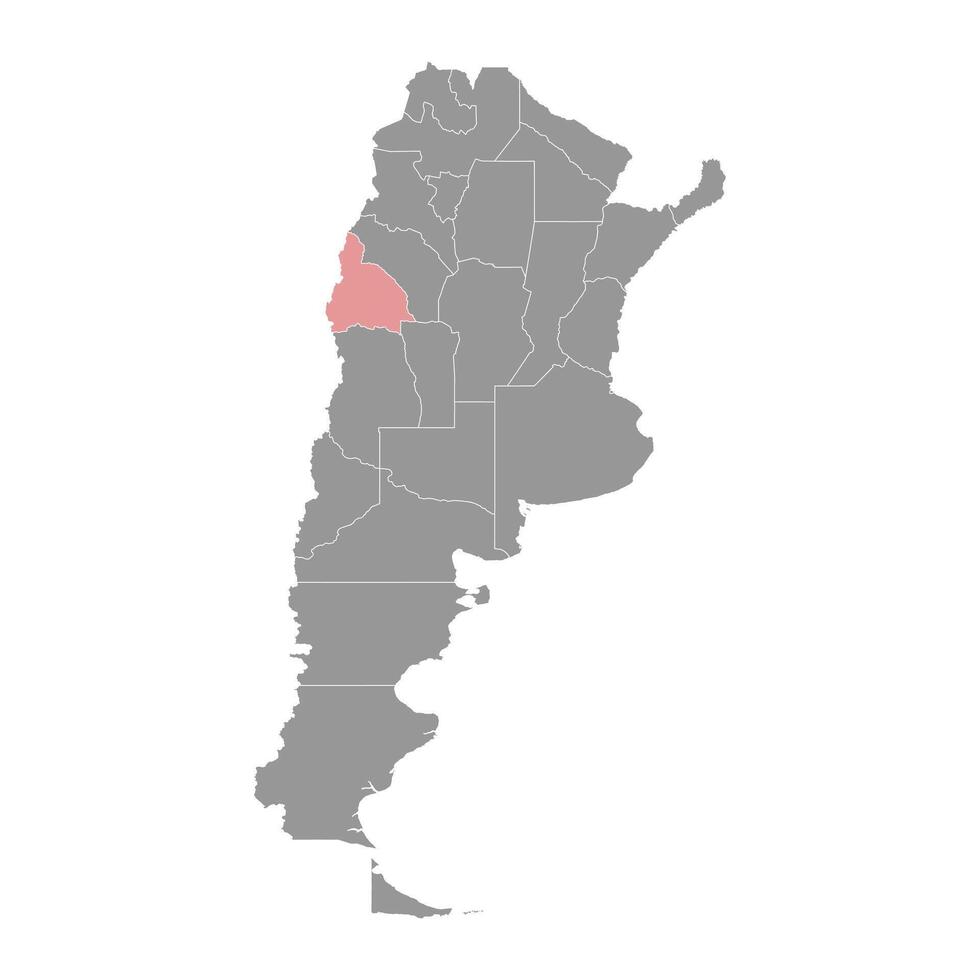 San Juan Province map, administrative division of Argentina. illustration. vector