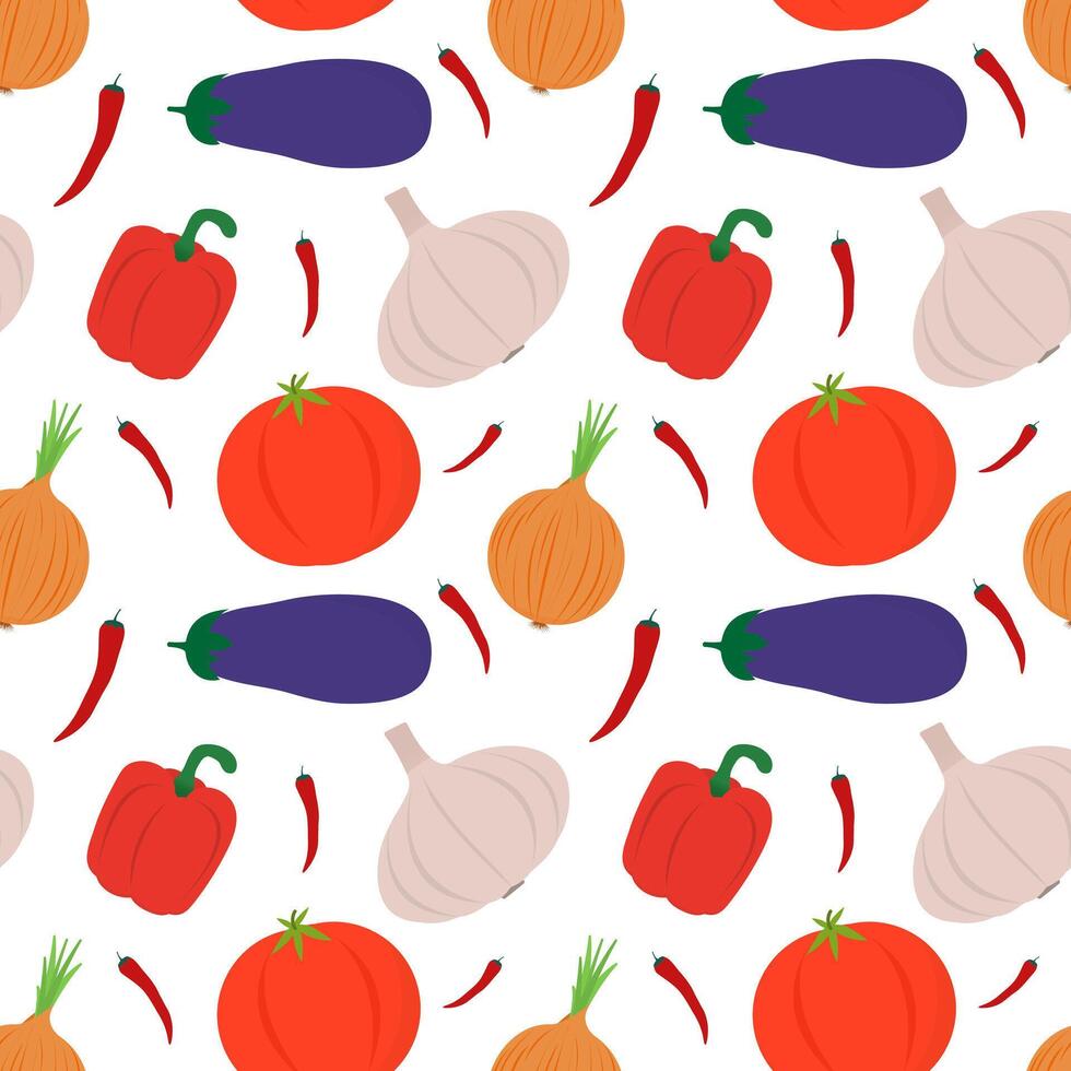 Seamless pattern with vegetable. illustration. vector