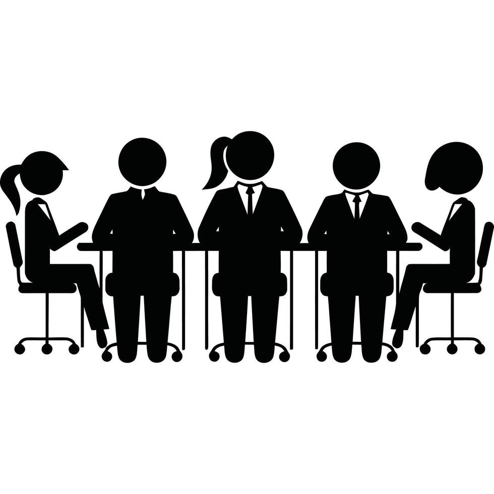 Business people at a meeting vector