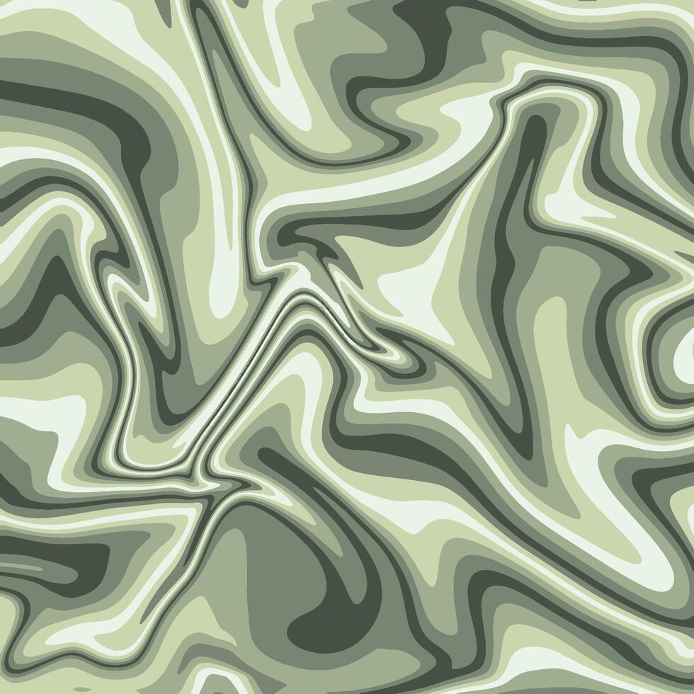 Illustration. Abstract wavy background in green and gray tones vector