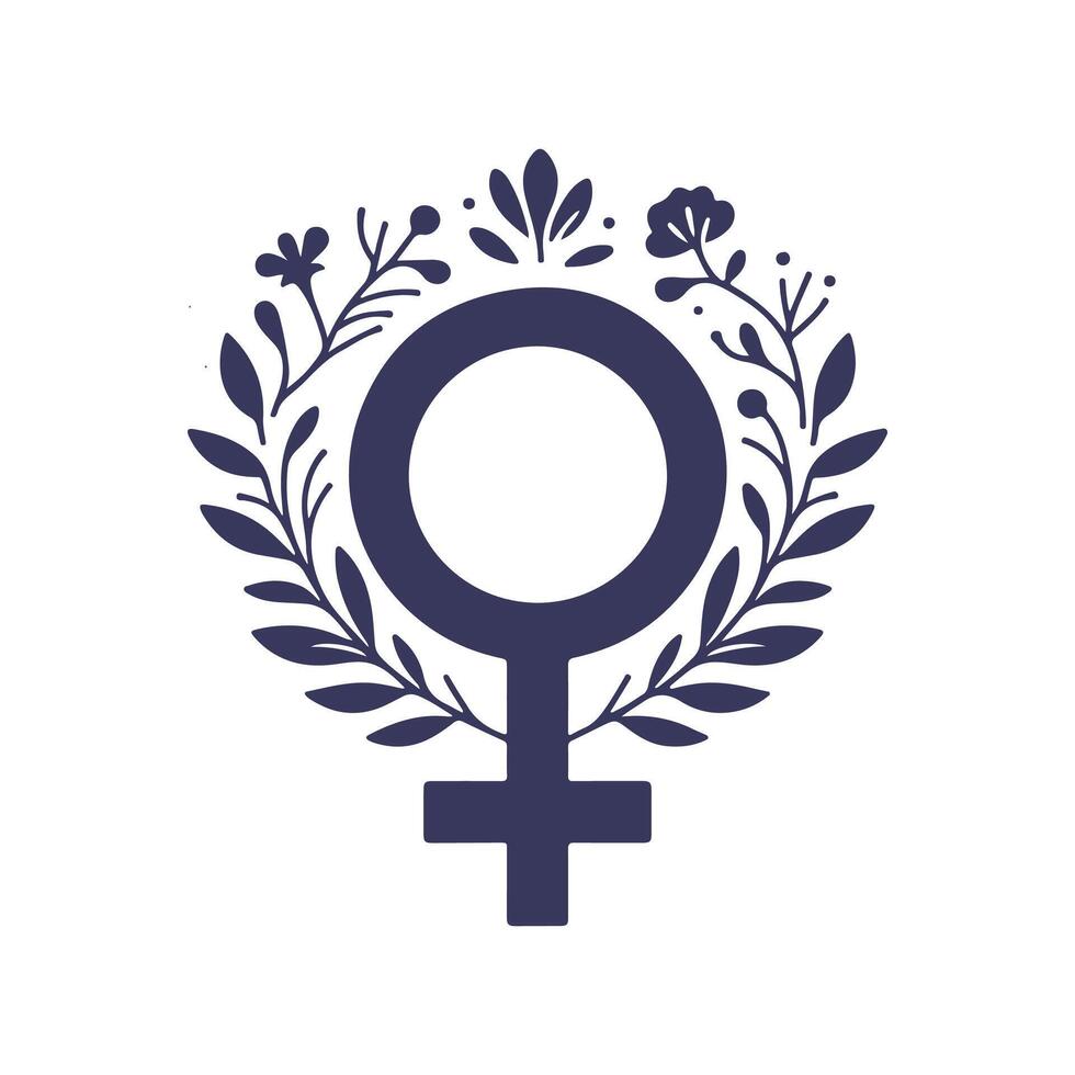 Venus Symbol with Nature Elements Illustration vector