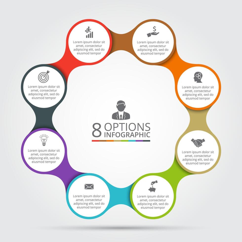 circle metaball infographic. vector
