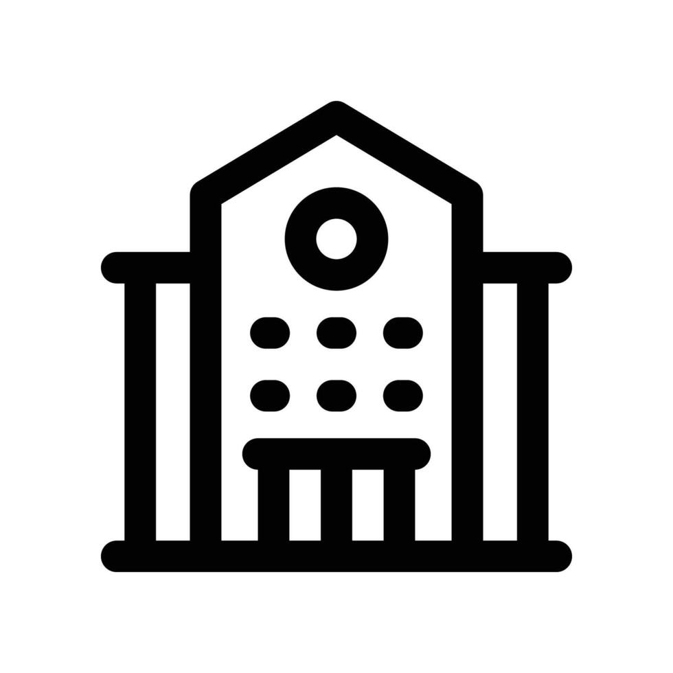school icon. line icon for your website, mobile, presentation, and logo design. vector