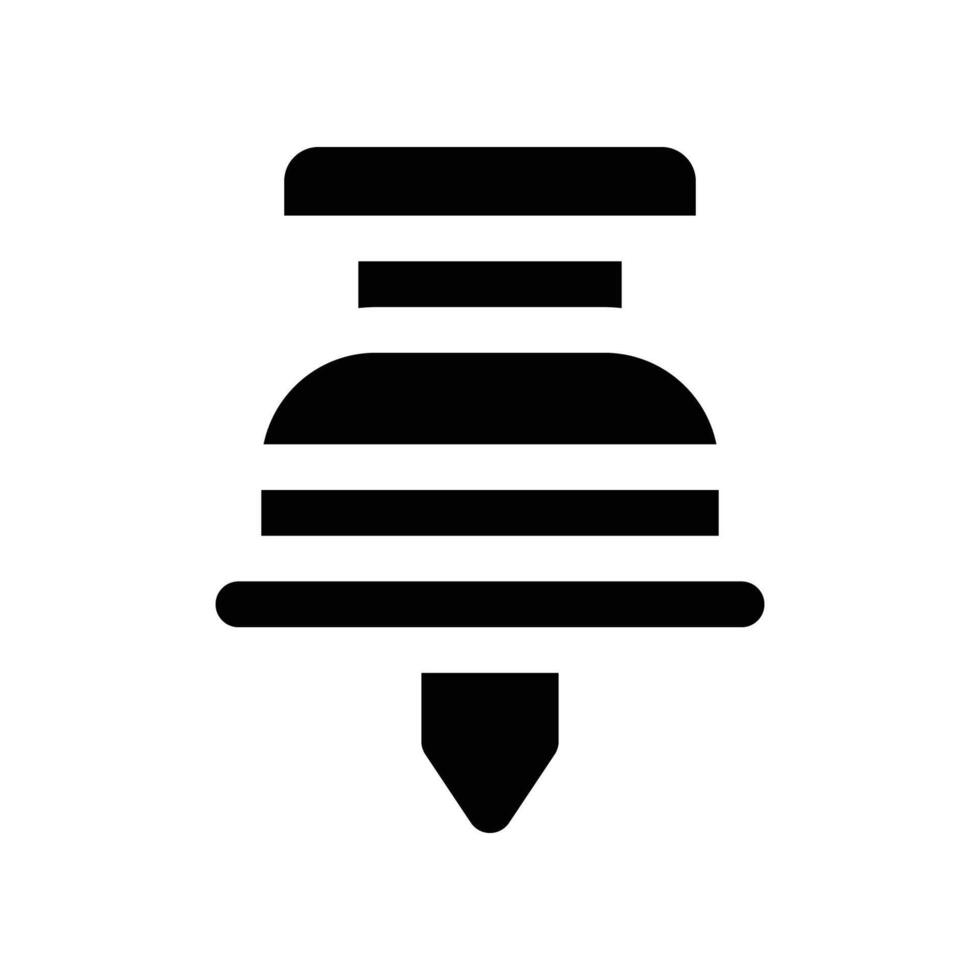 push pin icon. glyph icon for your website, mobile, presentation, and logo design. vector