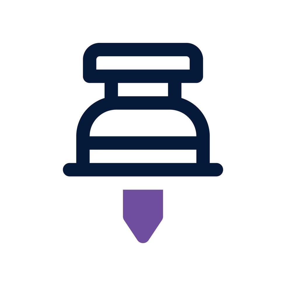 push pin icon. dual tone icon for your website, mobile, presentation, and logo design. vector
