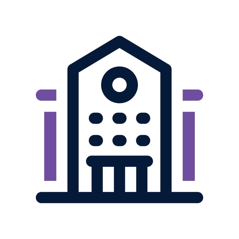 school icon. dual tone icon for your website, mobile, presentation, and logo design. vector