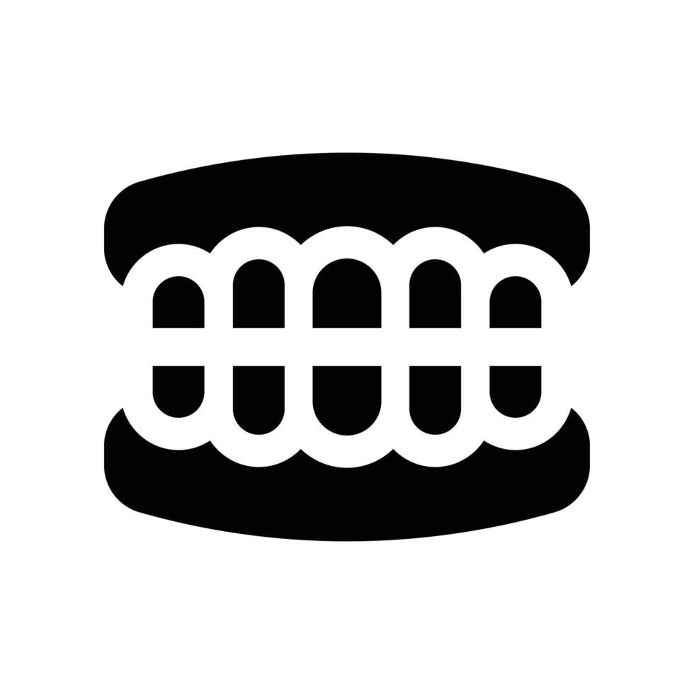 teeth icon. glyph icon for your website, mobile, presentation, and logo design. vector