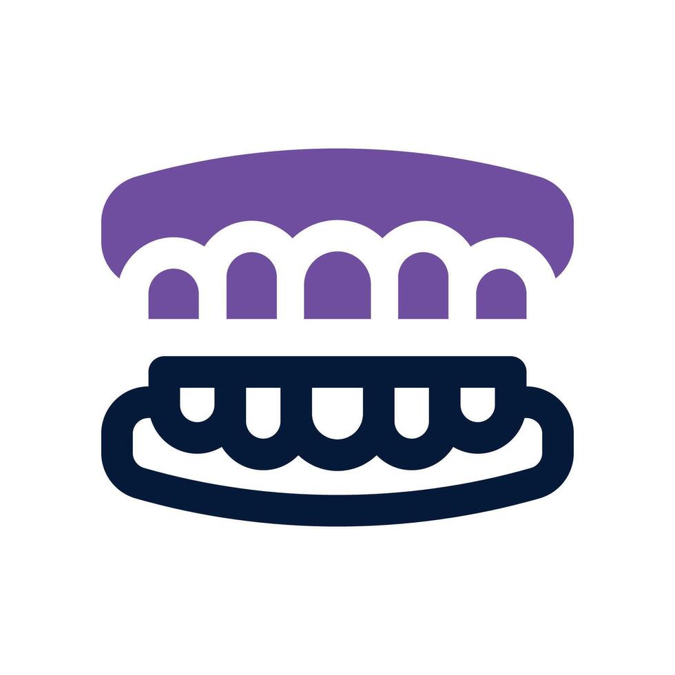 teeth icon. dual tone icon for your website, mobile, presentation, and logo design. vector