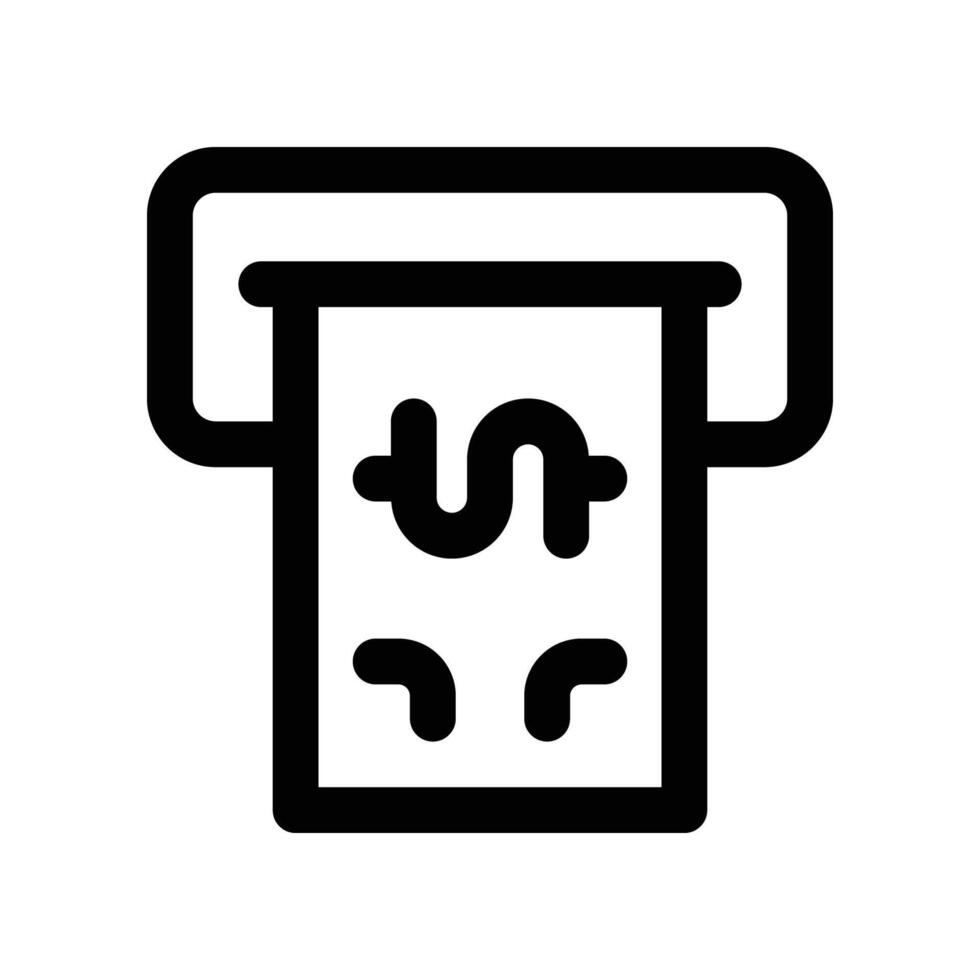 atm icon. line icon for your website, mobile, presentation, and logo design. vector