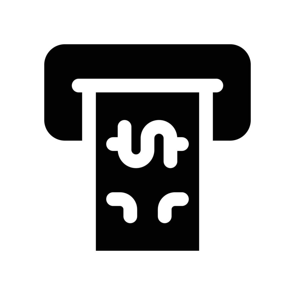 atm icon. glyph icon for your website, mobile, presentation, and logo design. vector