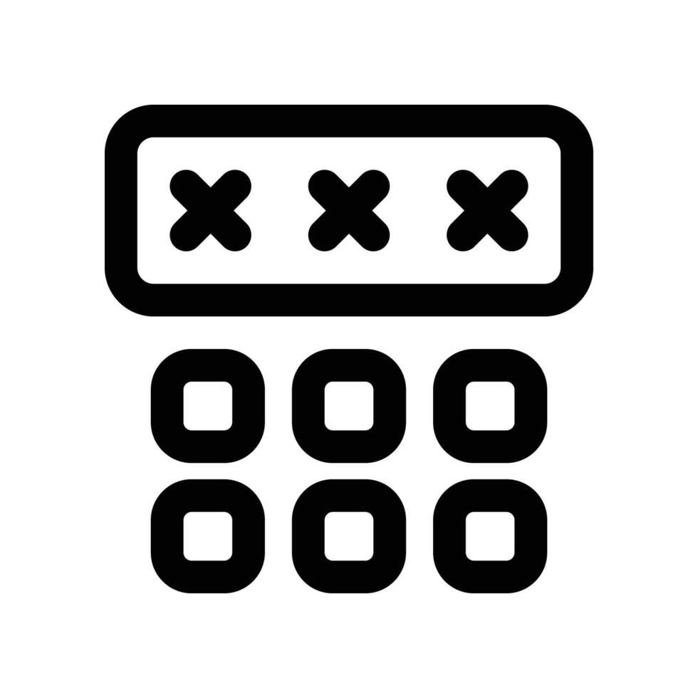 pin code icon. line icon for your website, mobile, presentation, and logo design. vector