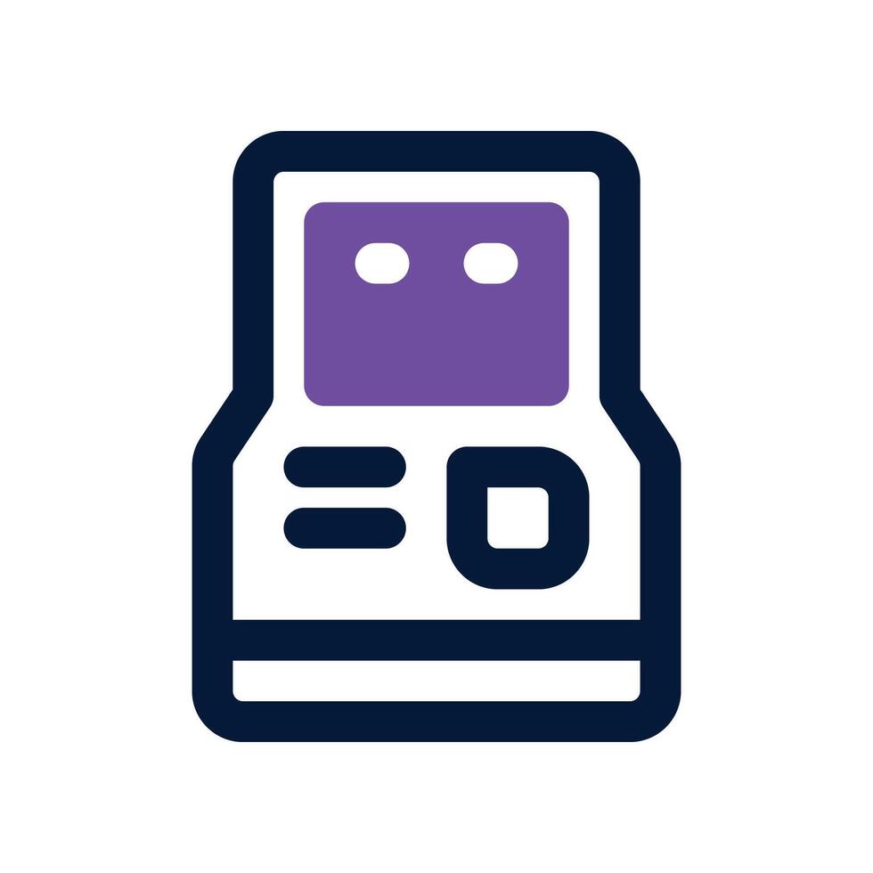 atm machine icon. dual tone icon for your website, mobile, presentation, and logo design. vector