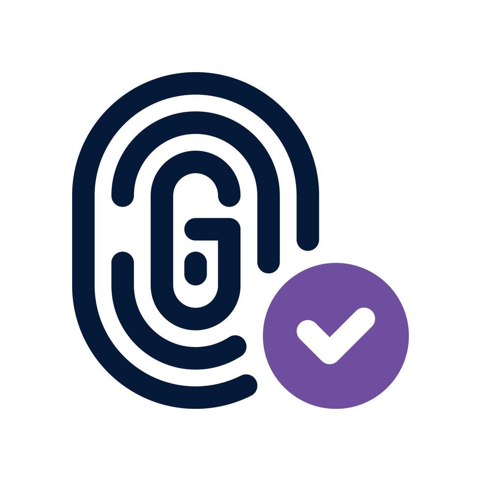 fingerprint icon. dual tone icon for your website, mobile, presentation, and logo design. vector
