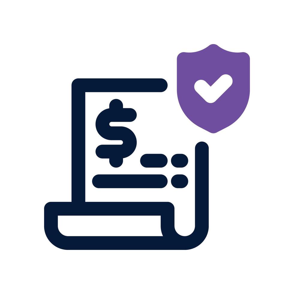 bill icon. dual tone icon for your website, mobile, presentation, and logo design. vector
