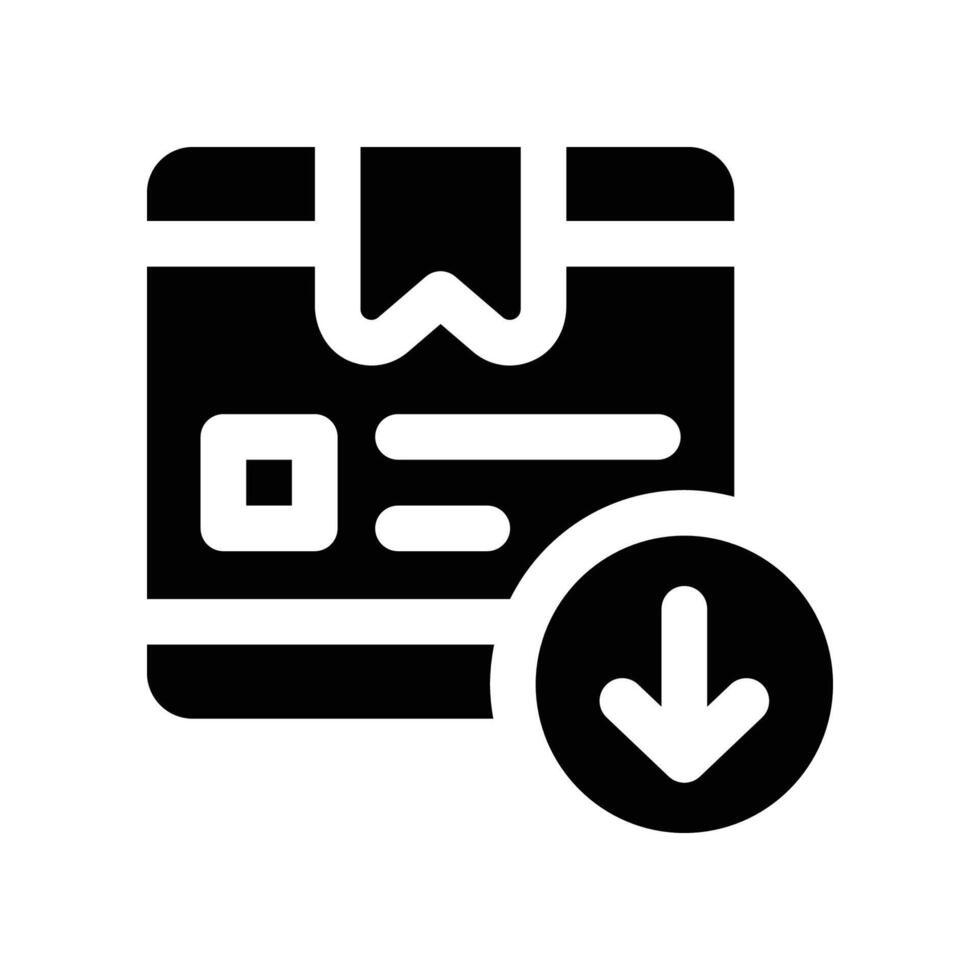import icon. glyph icon for your website, mobile, presentation, and logo design. vector