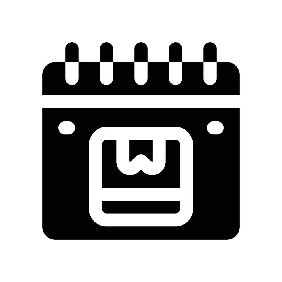 calendar icon. glyph icon for your website, mobile, presentation, and logo design. vector