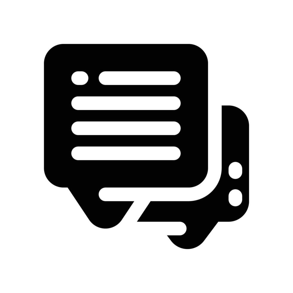 chat icon. glyph icon for your website, mobile, presentation, and logo design. vector