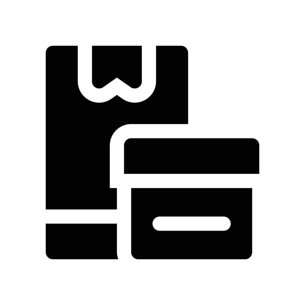box icon. glyph icon for your website, mobile, presentation, and logo design. vector