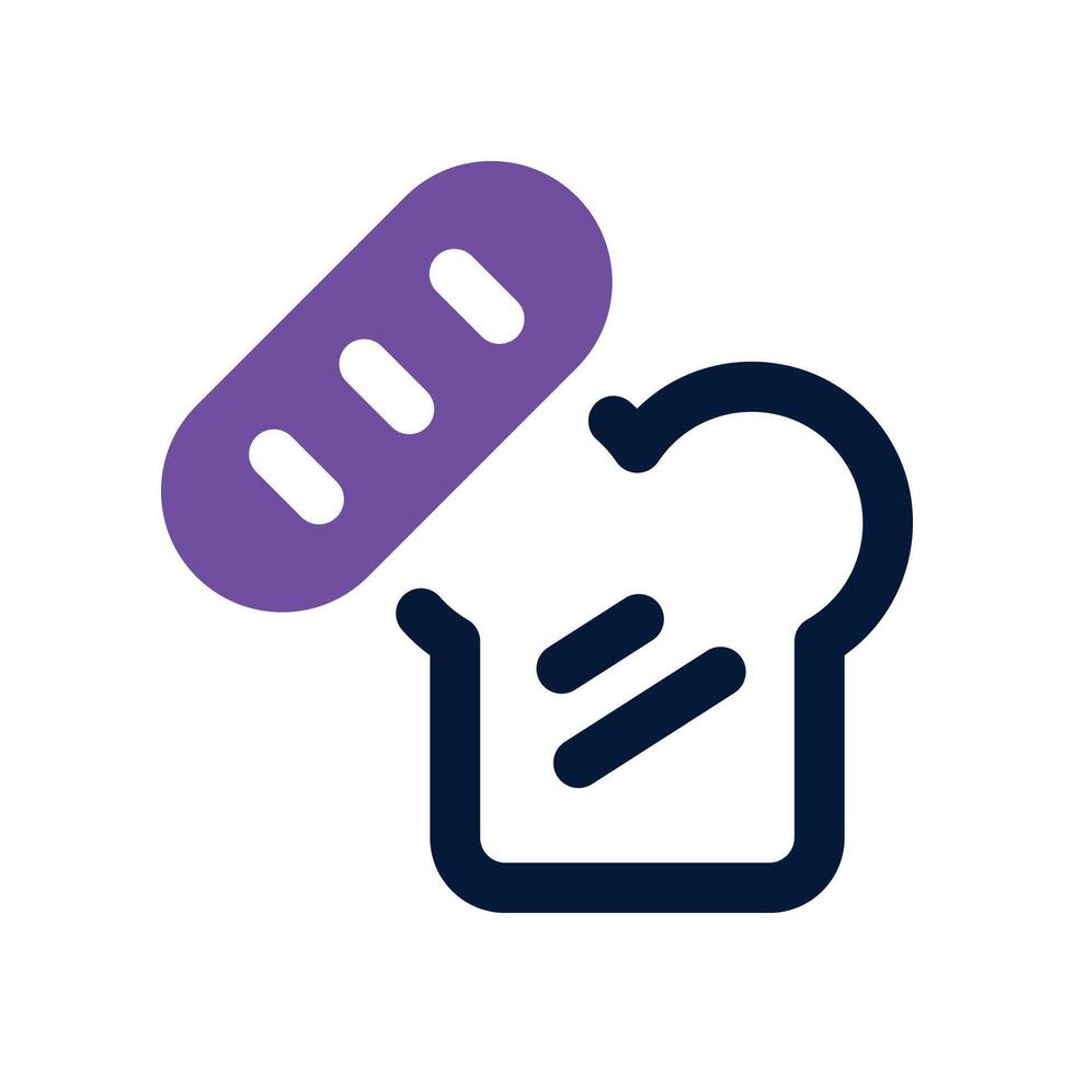 bread icon. dual tone icon for your website, mobile, presentation, and logo design. vector
