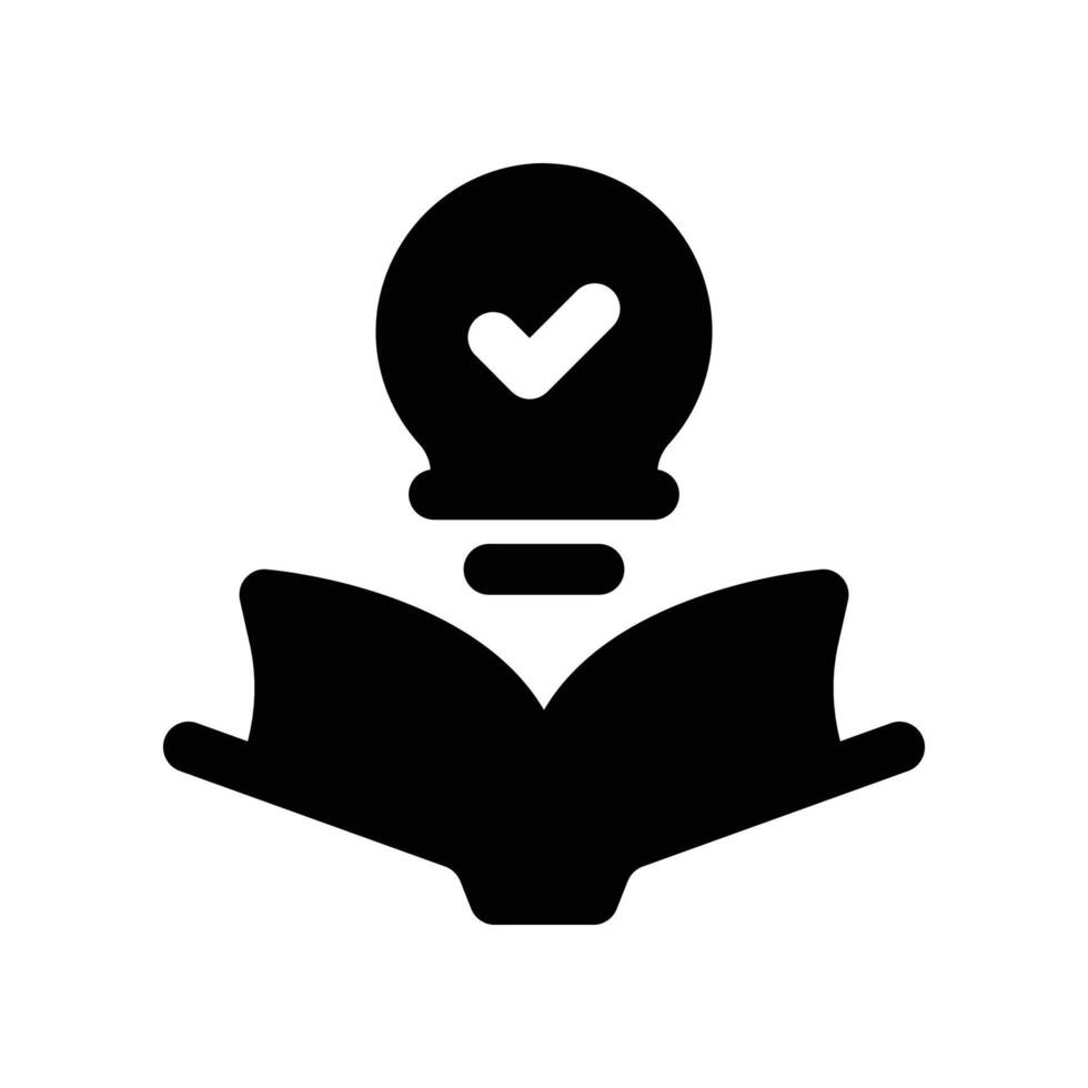 learn icon. glyph icon for your website, mobile, presentation, and logo design. vector