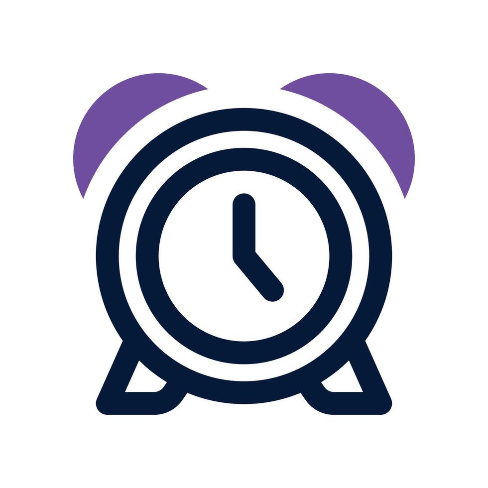 alarm clock icon. dual tone icon for your website, mobile, presentation, and logo design. vector