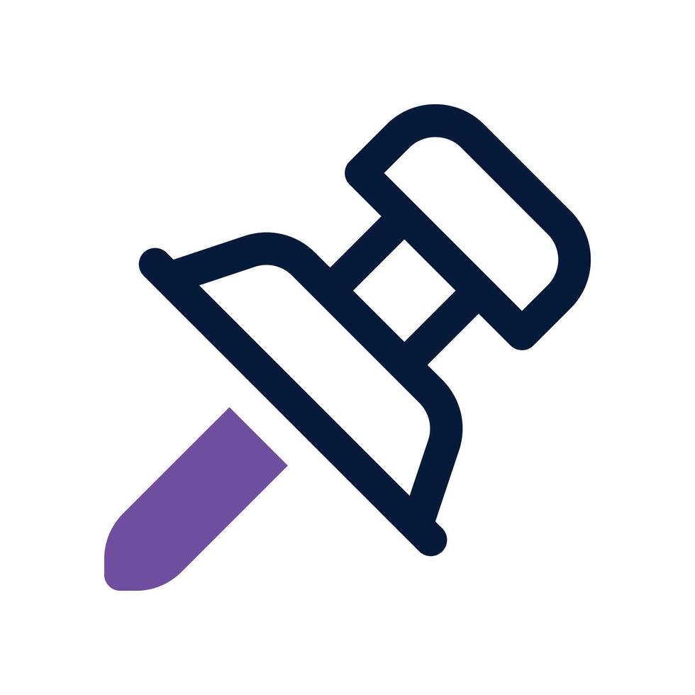 push pin icon. dual tone icon for your website, mobile, presentation, and logo design. vector