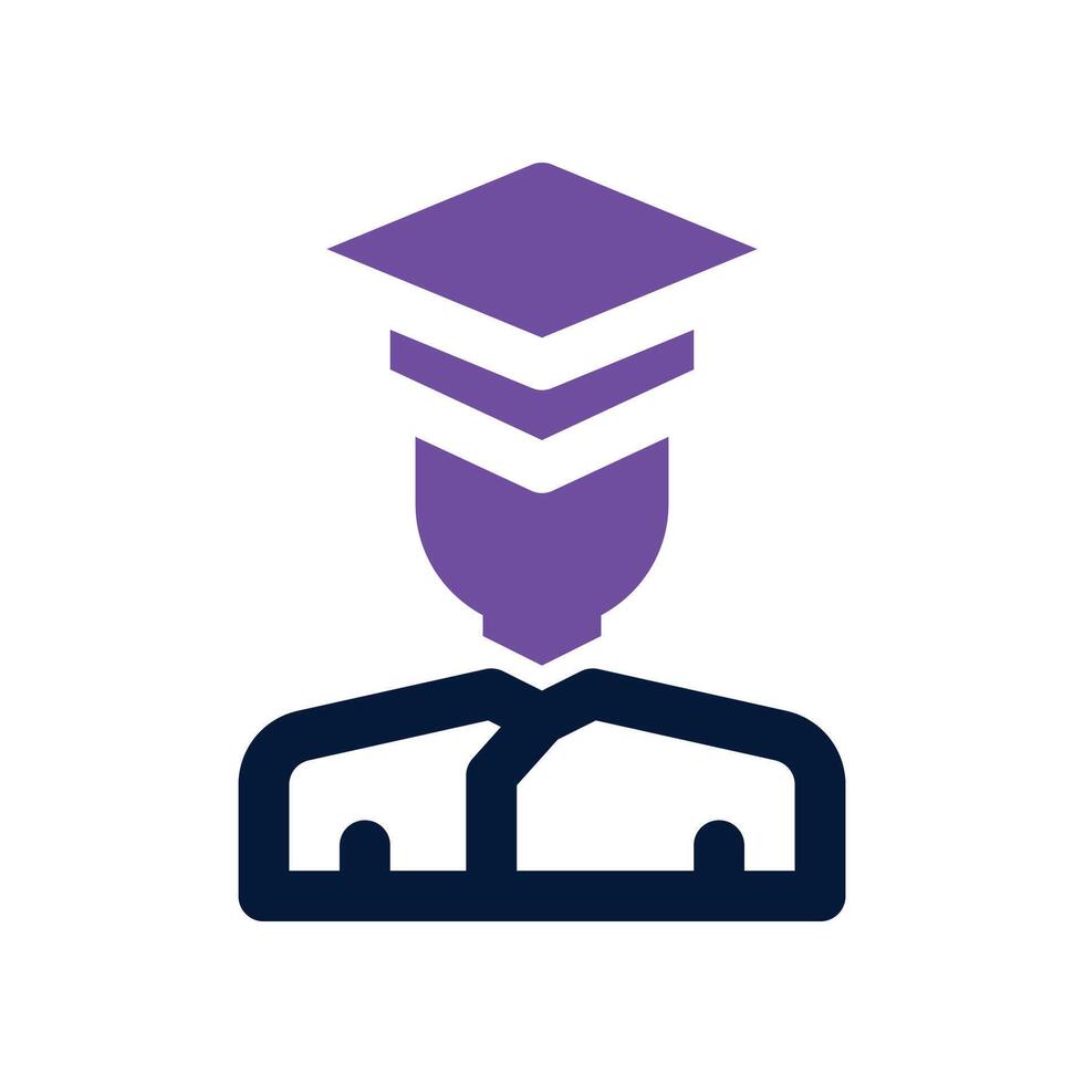 student icon. dual tone icon for your website, mobile, presentation, and logo design. vector