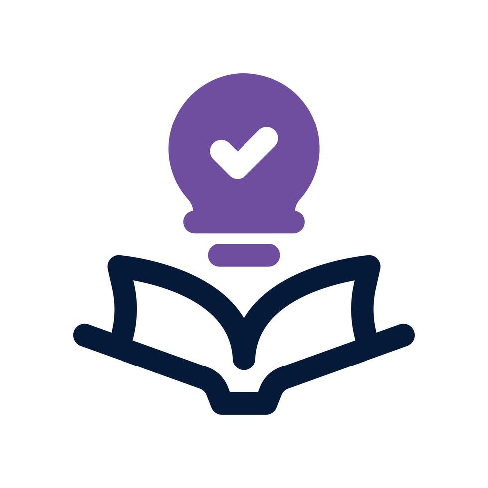 learn icon. dual tone icon for your website, mobile, presentation, and logo design. vector