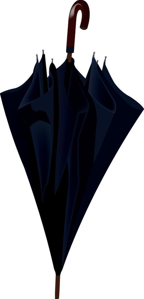 An umbrella with a black cloth on it vector