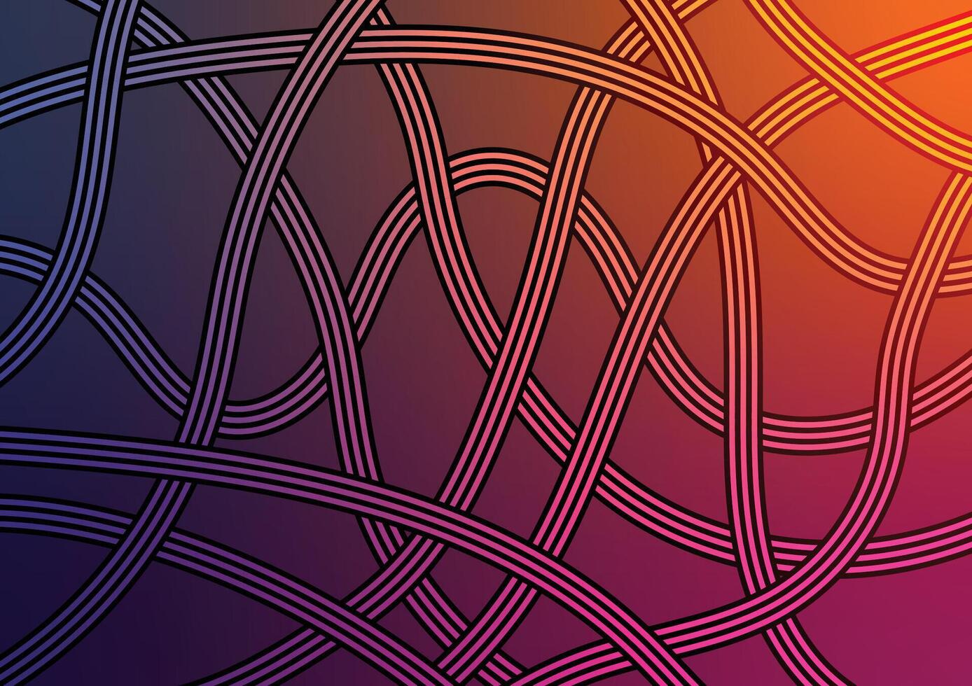 Abstract random line art presentation background vector
