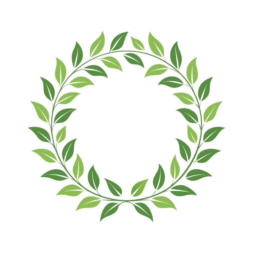 Green Laurel Wreath - Botanical and Decorative Symbol for Victory and Achievement vector