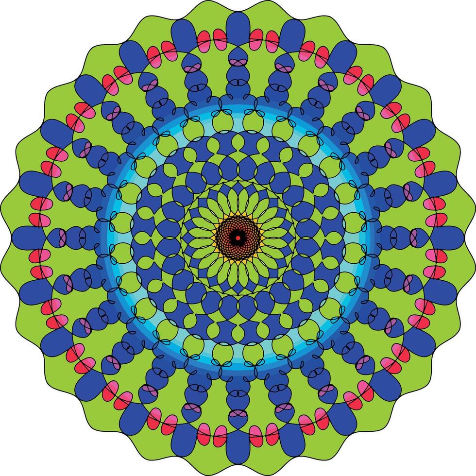The Mandala Palette Iconic Patterns to Color vector