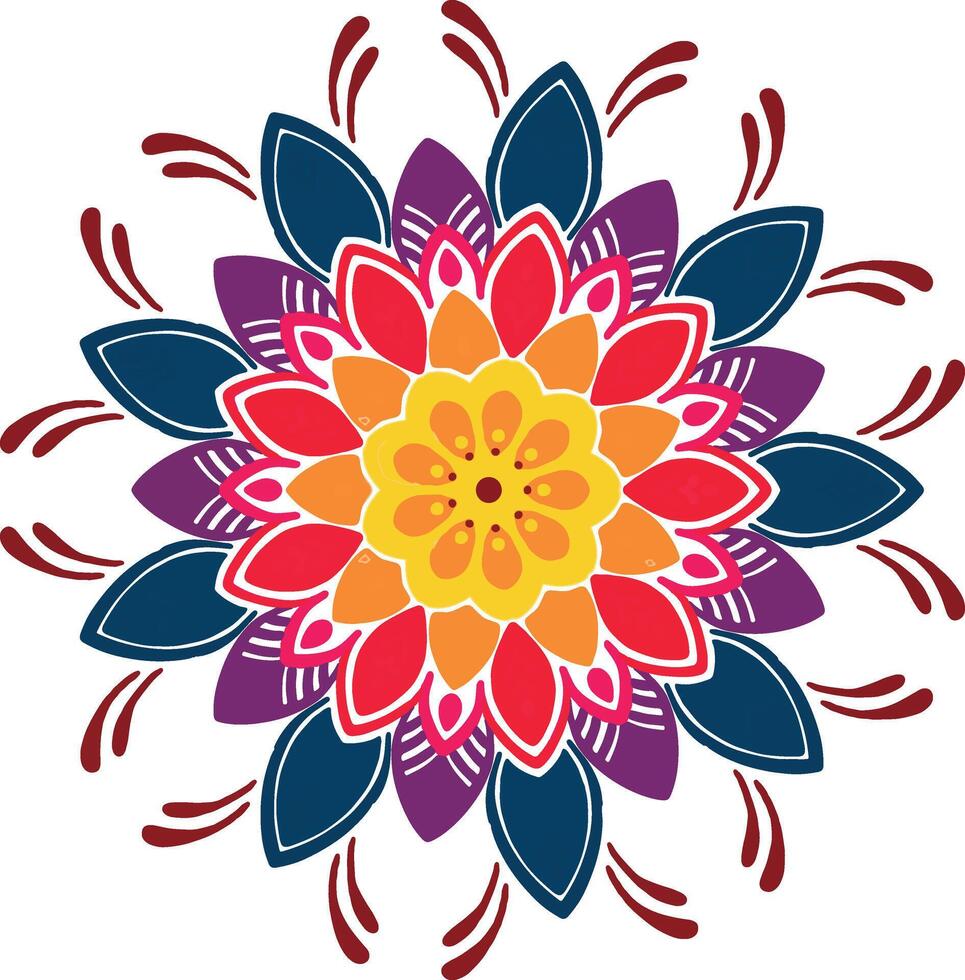 Floral Mandalas Unleashed Creativity in Color vector
