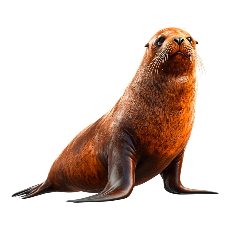 Majestic Sea Lion on Rocky Shoreline photo