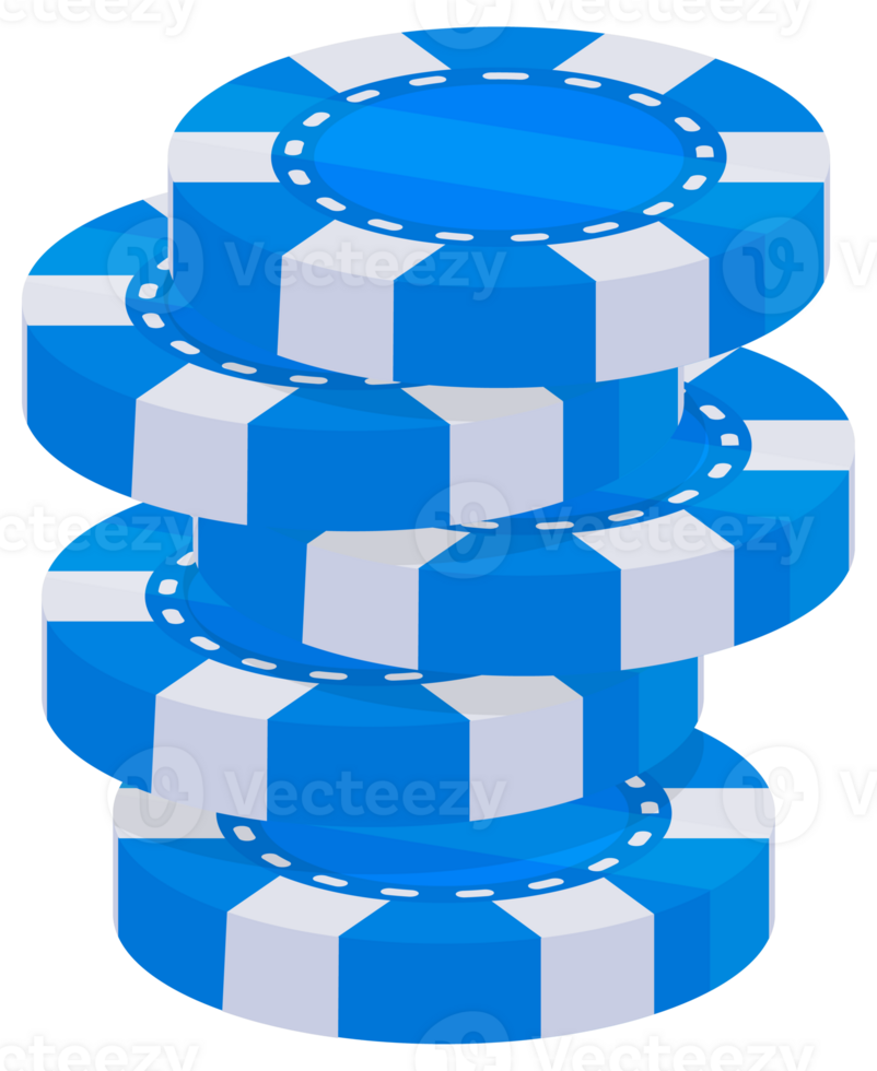 Red and blue casino chips stacked and falling representing gambling, winning, and losing money png