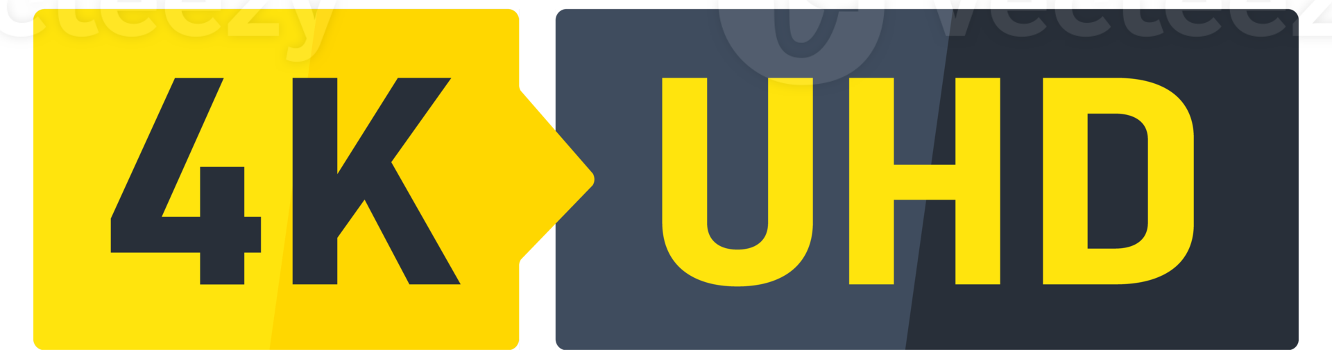 4K UHD resolution icon for web. High Definition monitor display resolution standard. illustration png