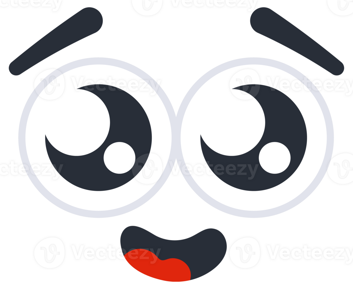 Cartoon faces expressions. Face emotion. Facial feelings. png