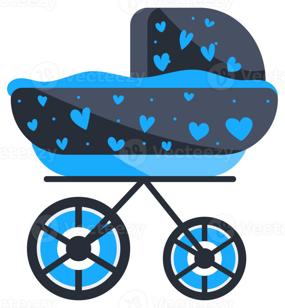 Baby stroller set. Kids transport. Baby carriage png
